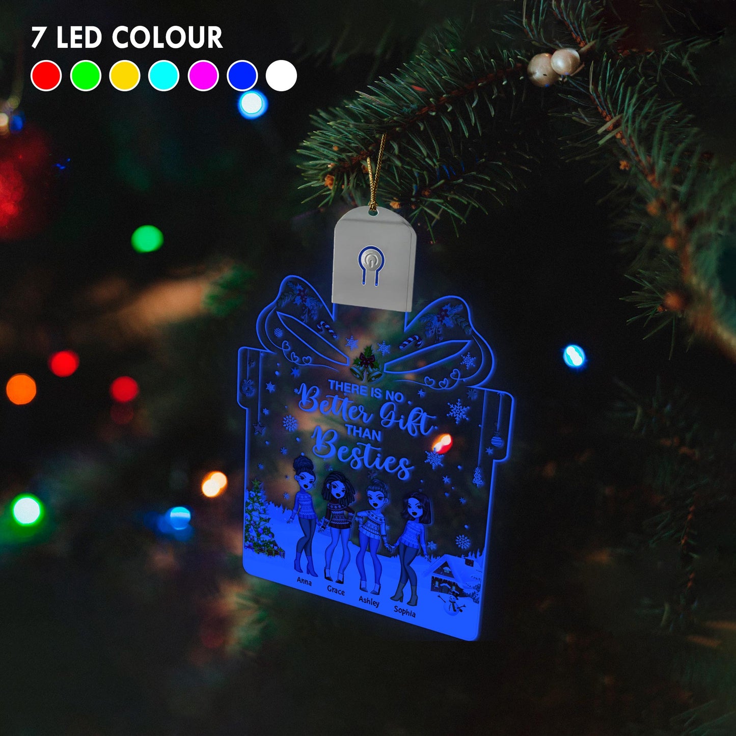 Es gibt kein schöneres Geschenk als beste Freundinnen – personalisierte LED-Weihnachtsdekoration in Form von besten Freundinnen aus Acryl.