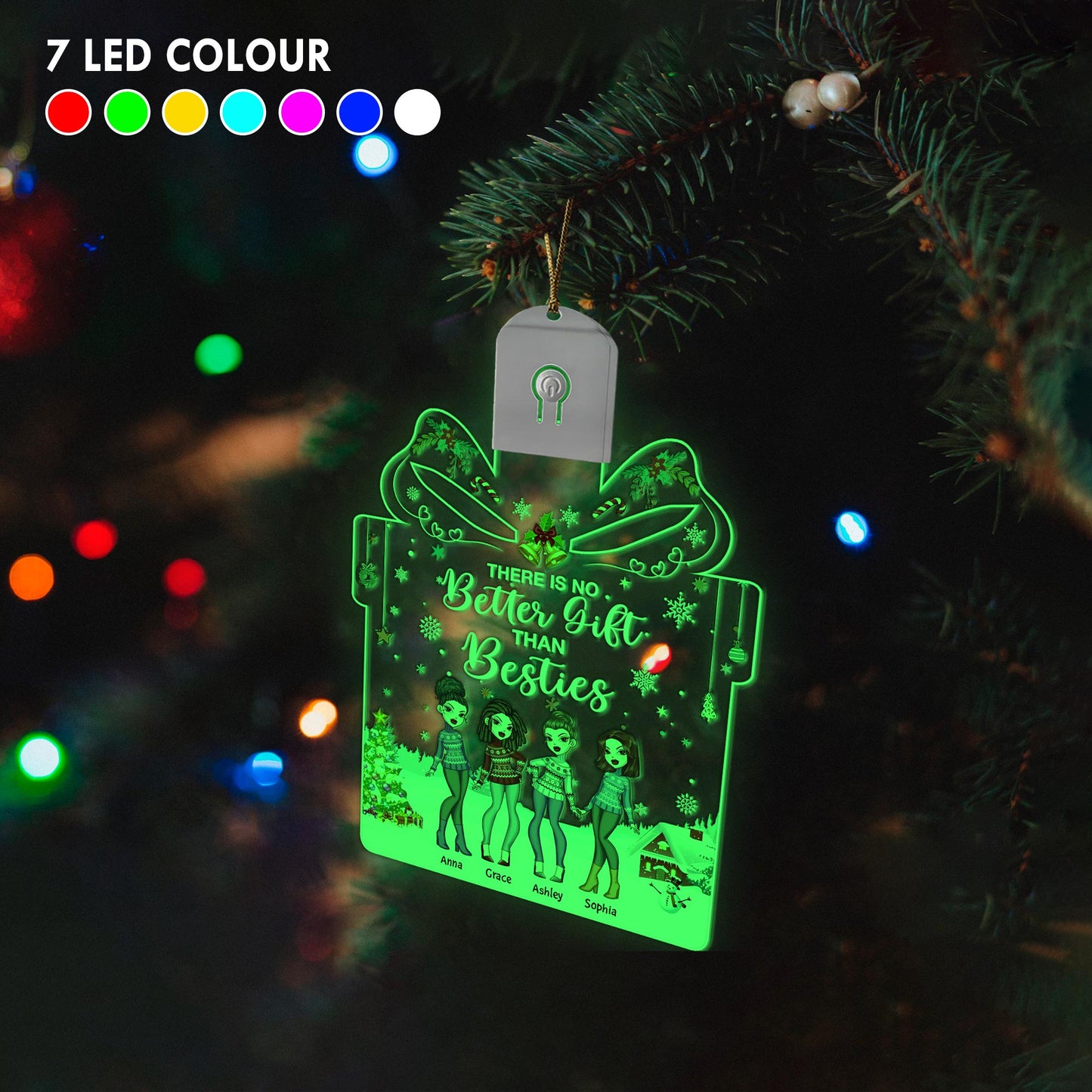 Es gibt kein schöneres Geschenk als beste Freundinnen – personalisierte LED-Weihnachtsdekoration in Form von besten Freundinnen aus Acryl.