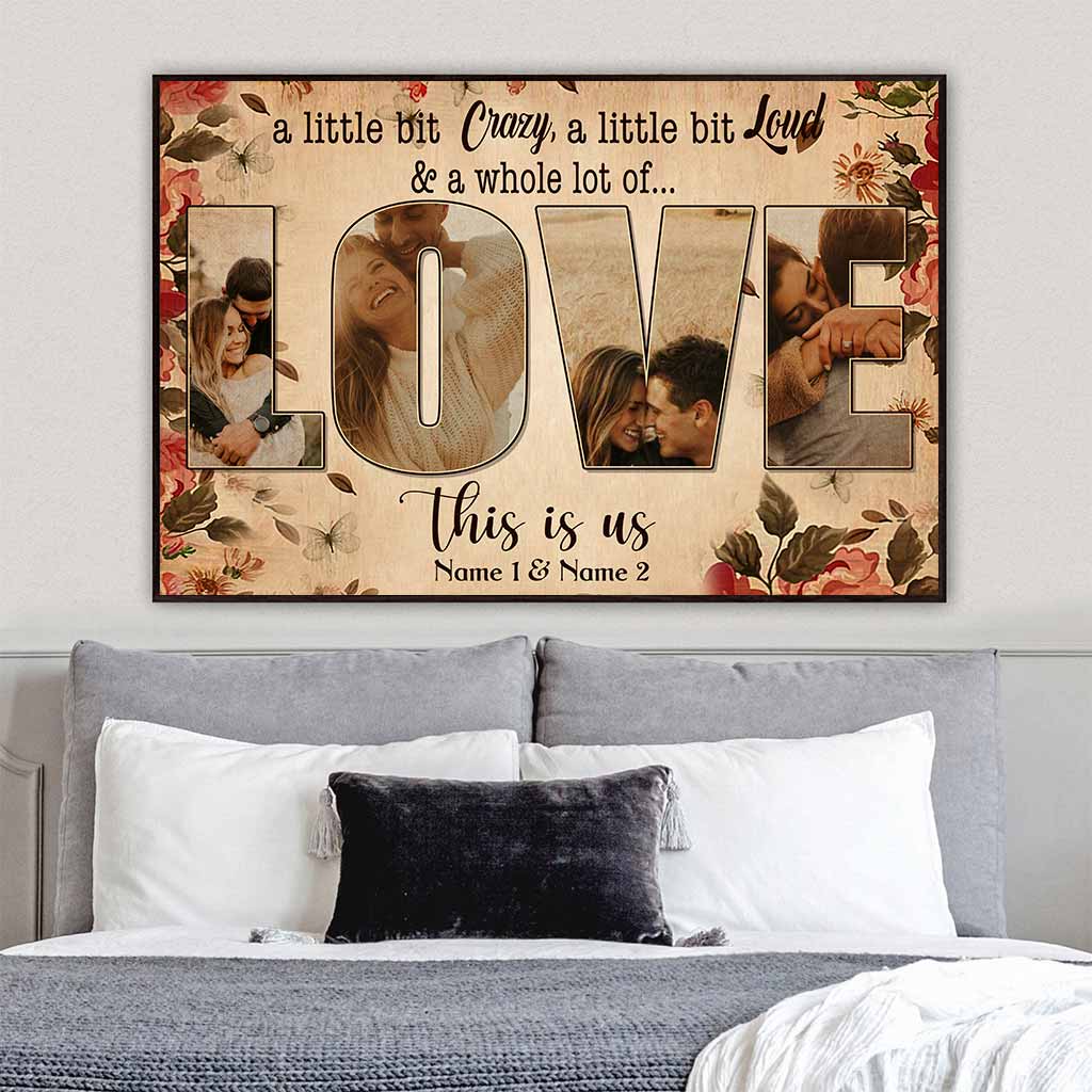 A Little Bit Crazy - Personalized Couple Poster