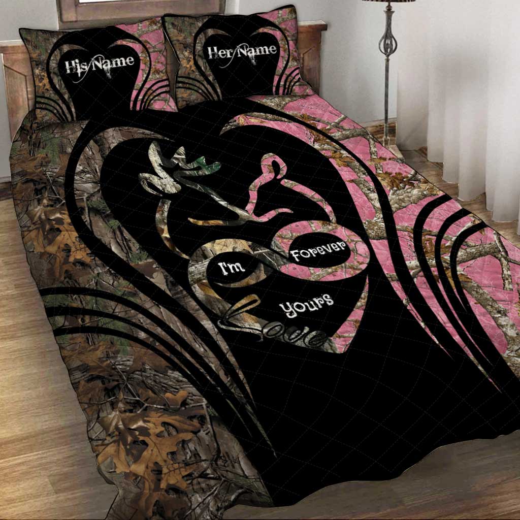 Ich bin für immer – Personalisiertes Quilt-Set für Paare auf der Jagd
