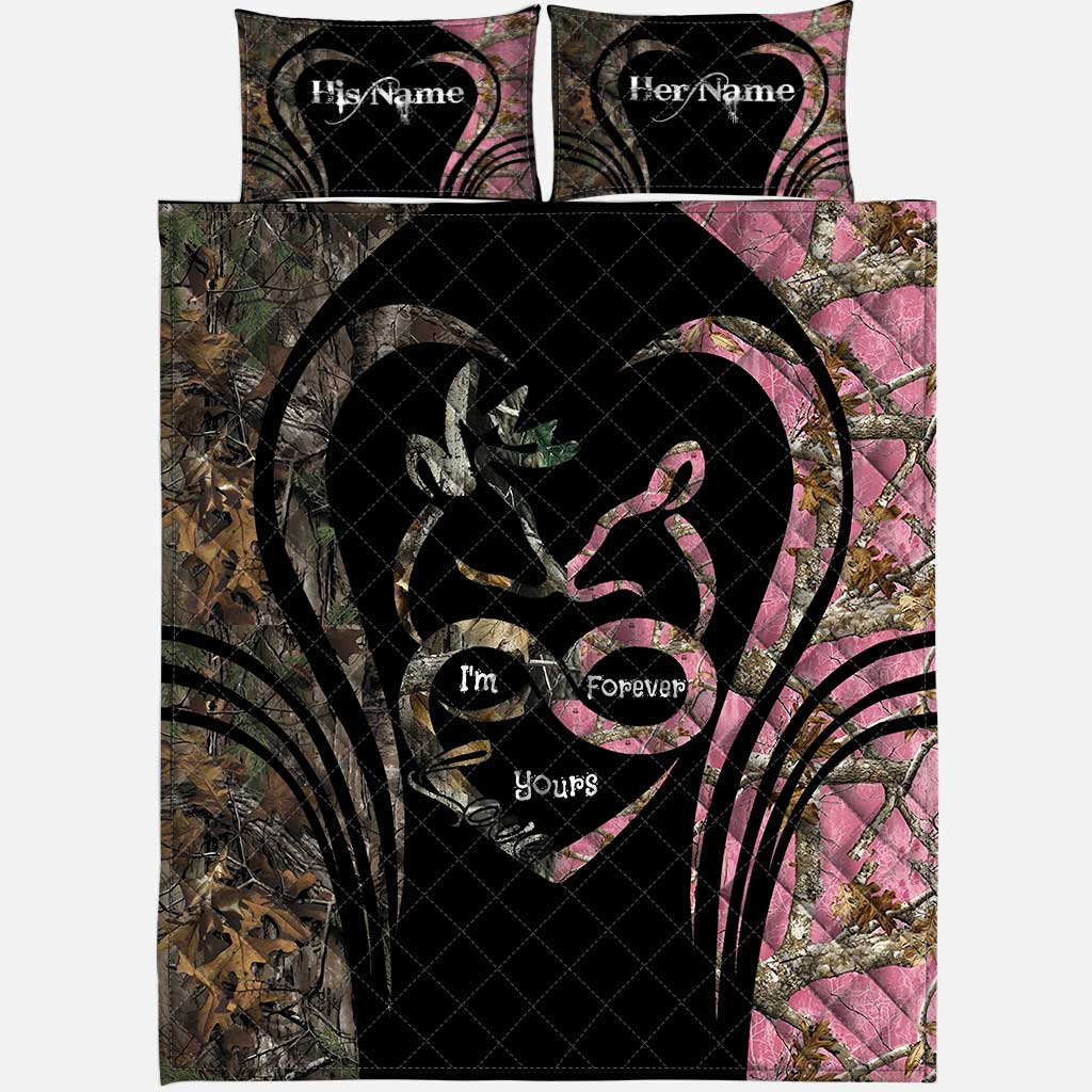 Ich bin für immer – Personalisiertes Quilt-Set für Paare auf der Jagd