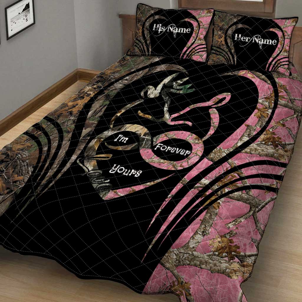 Ich bin für immer – Personalisiertes Quilt-Set für Paare auf der Jagd