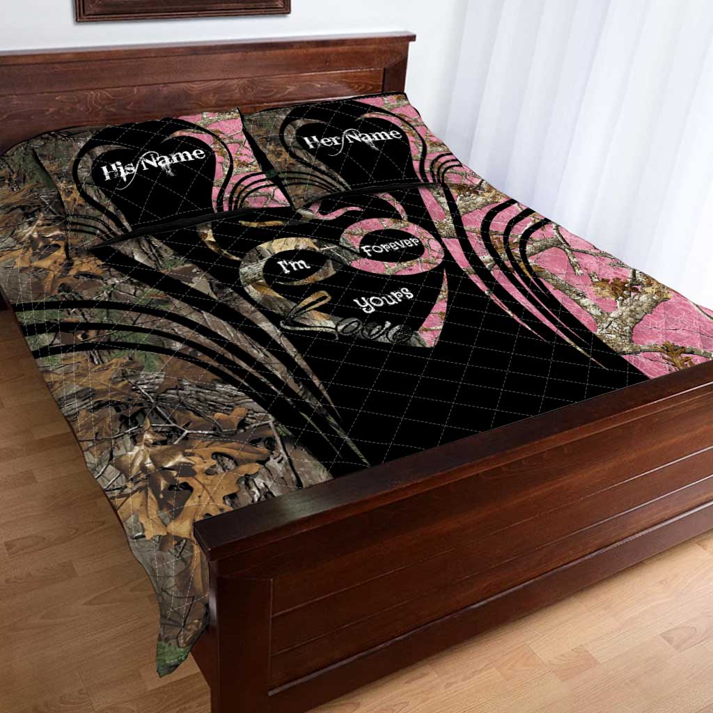 Ich bin für immer – Personalisiertes Quilt-Set für Paare auf der Jagd