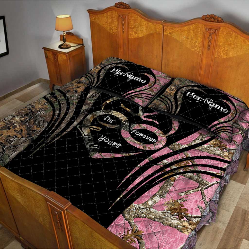 Ich bin für immer – Personalisiertes Quilt-Set für Paare auf der Jagd