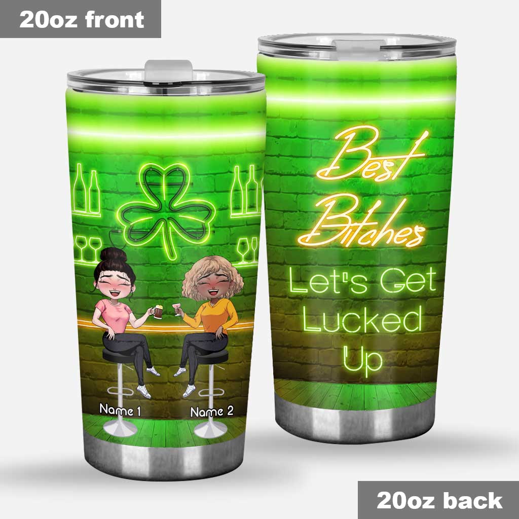 Lass uns Glück haben – personalisierter St. Patrick's Day-Becher für die beste Freundin
