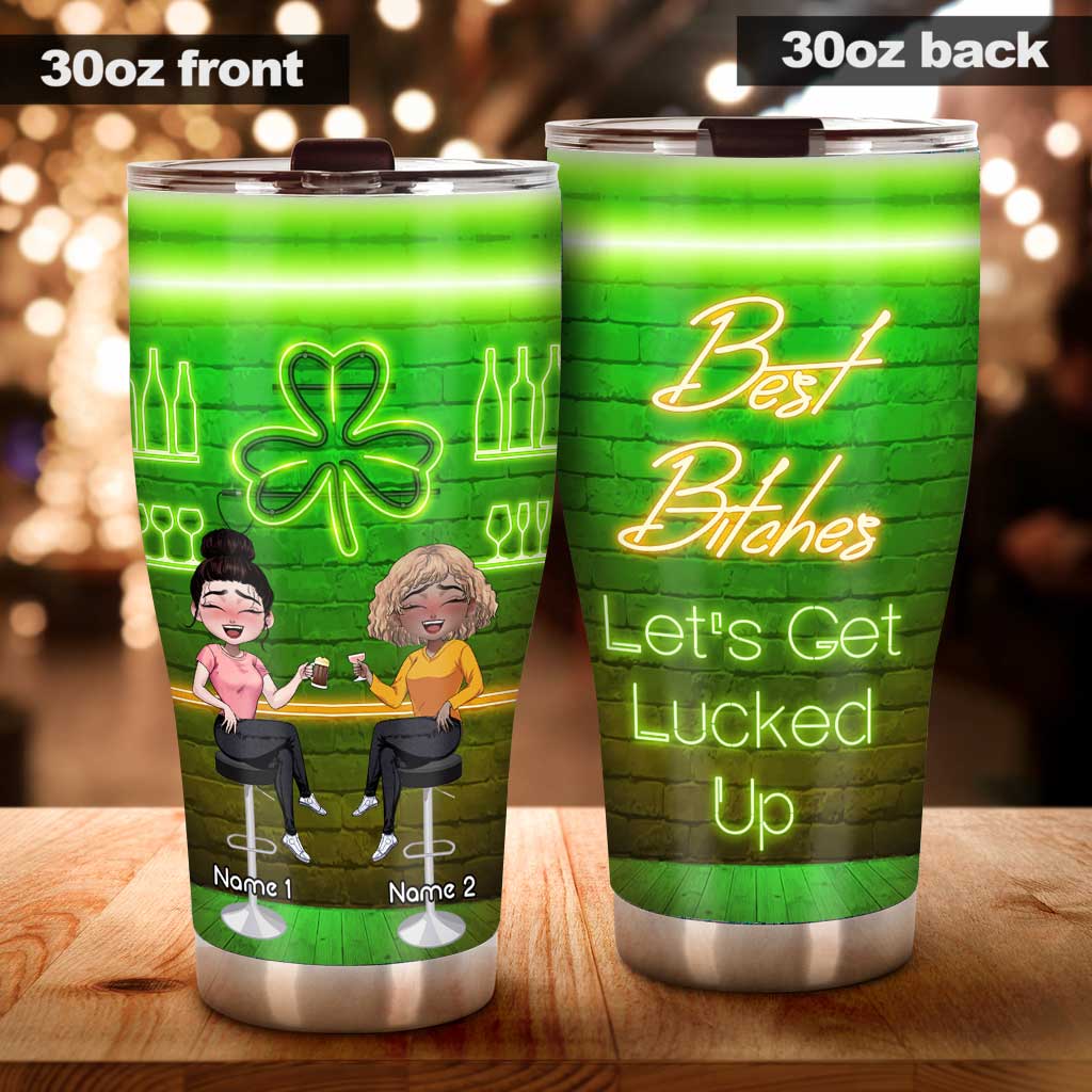 Lass uns Glück haben – personalisierter St. Patrick's Day-Becher für die beste Freundin