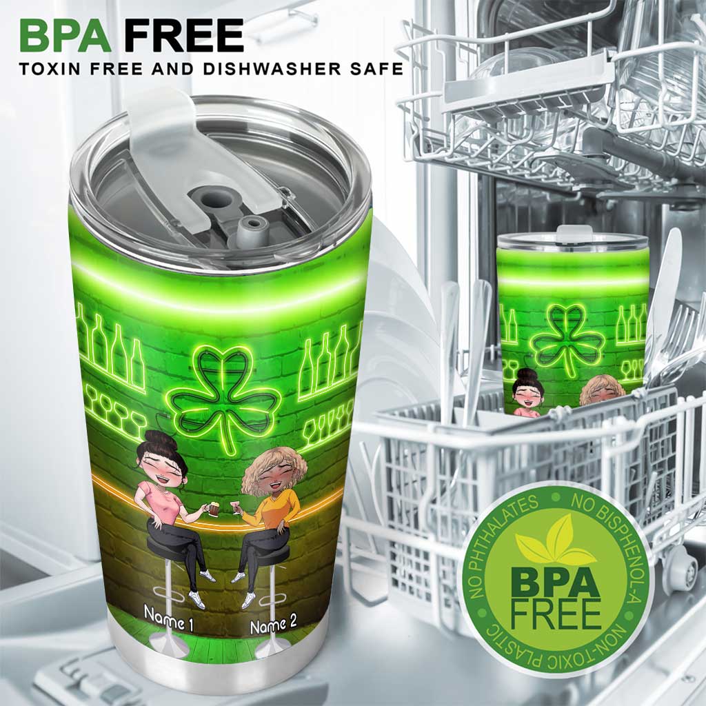 Lass uns Glück haben – personalisierter St. Patrick's Day-Becher für die beste Freundin