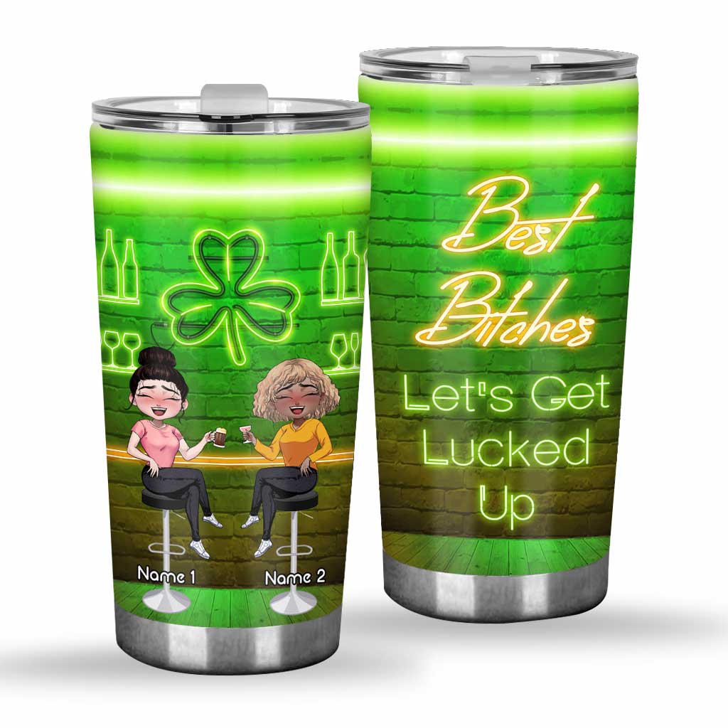Lass uns Glück haben – personalisierter St. Patrick's Day-Becher für die beste Freundin