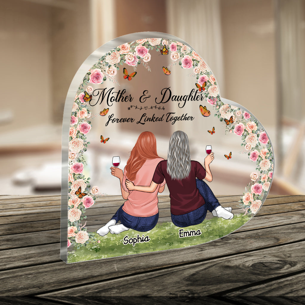 Ich liebe dich, Mama – Personalisierte Acrylplakette in individueller Form zum Muttertag