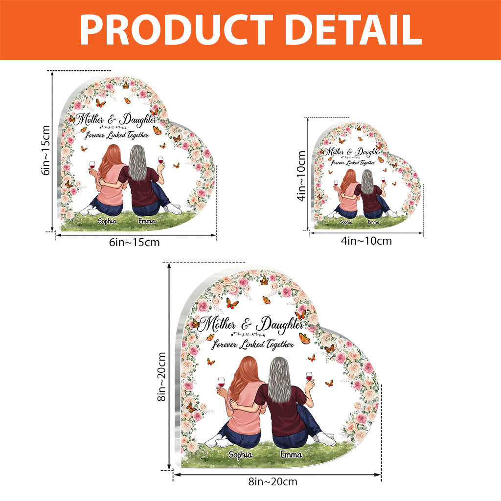 Ich liebe dich, Mama – Personalisierte Acrylplakette in individueller Form zum Muttertag