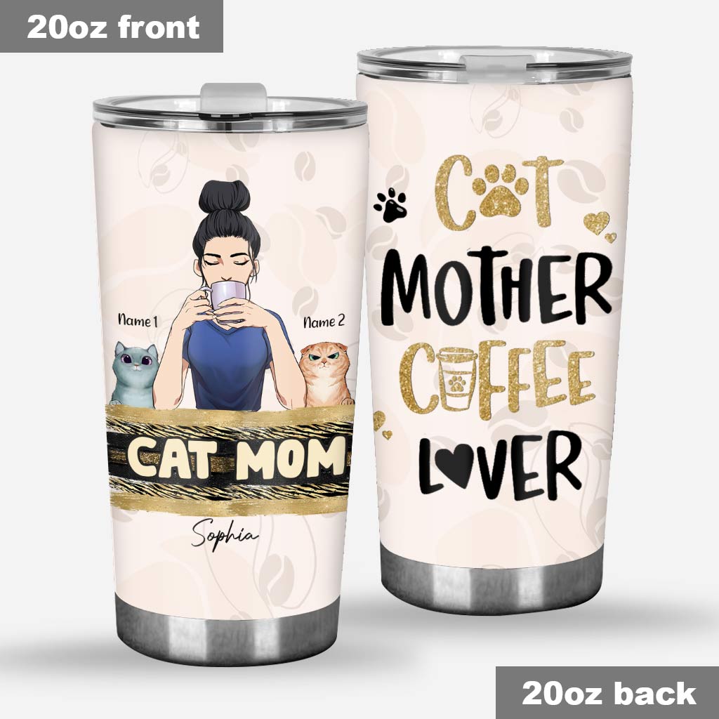 Cat Mom Coffee – personalisierter Becher