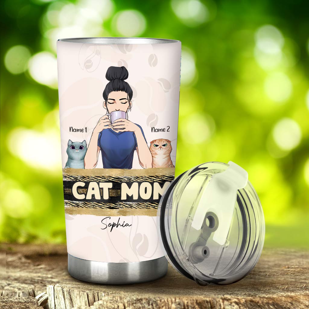 Cat Mom Coffee – personalisierter Becher