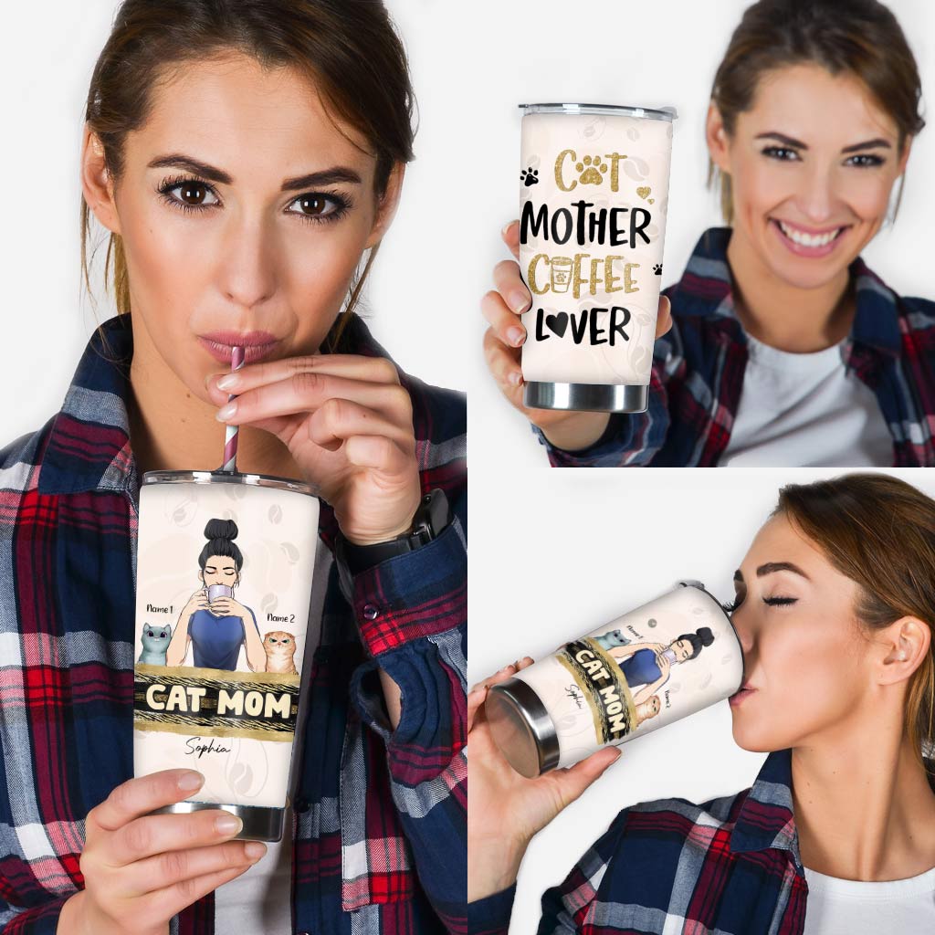 Cat Mom Coffee – personalisierter Becher