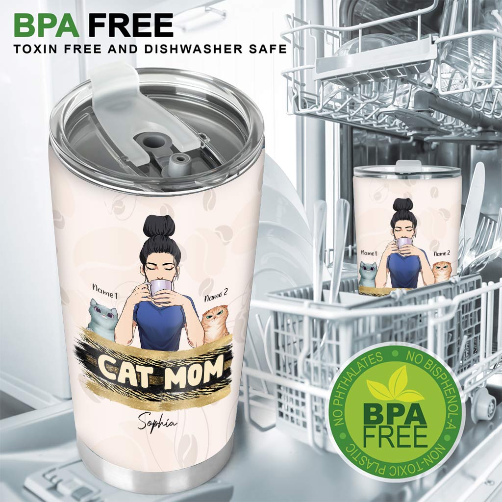 Cat Mom Coffee – personalisierter Becher
