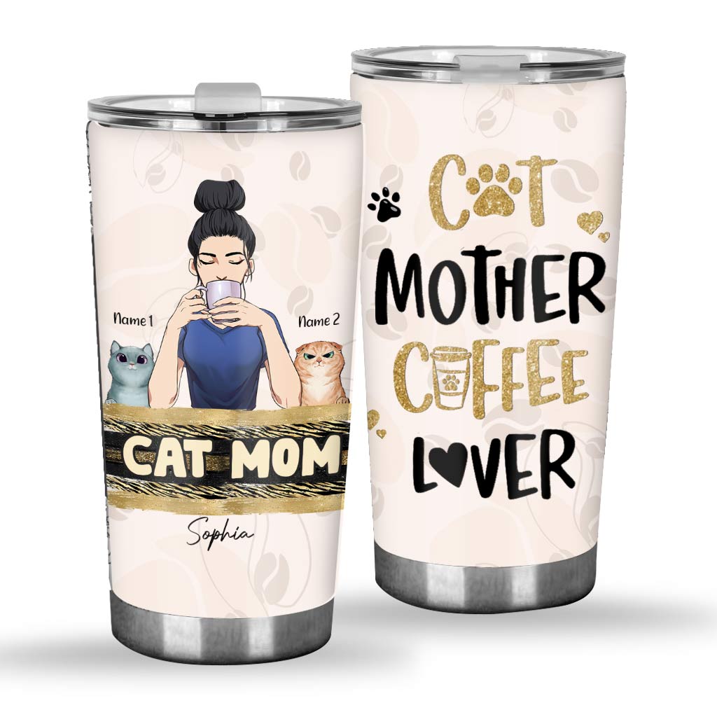 Cat Mom Coffee – personalisierter Becher