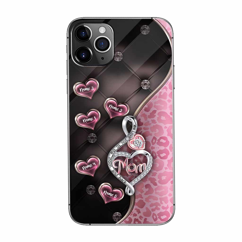 Bis zum Mond und zurück Roségold - Personalisierte Handyhülle zum Muttertag