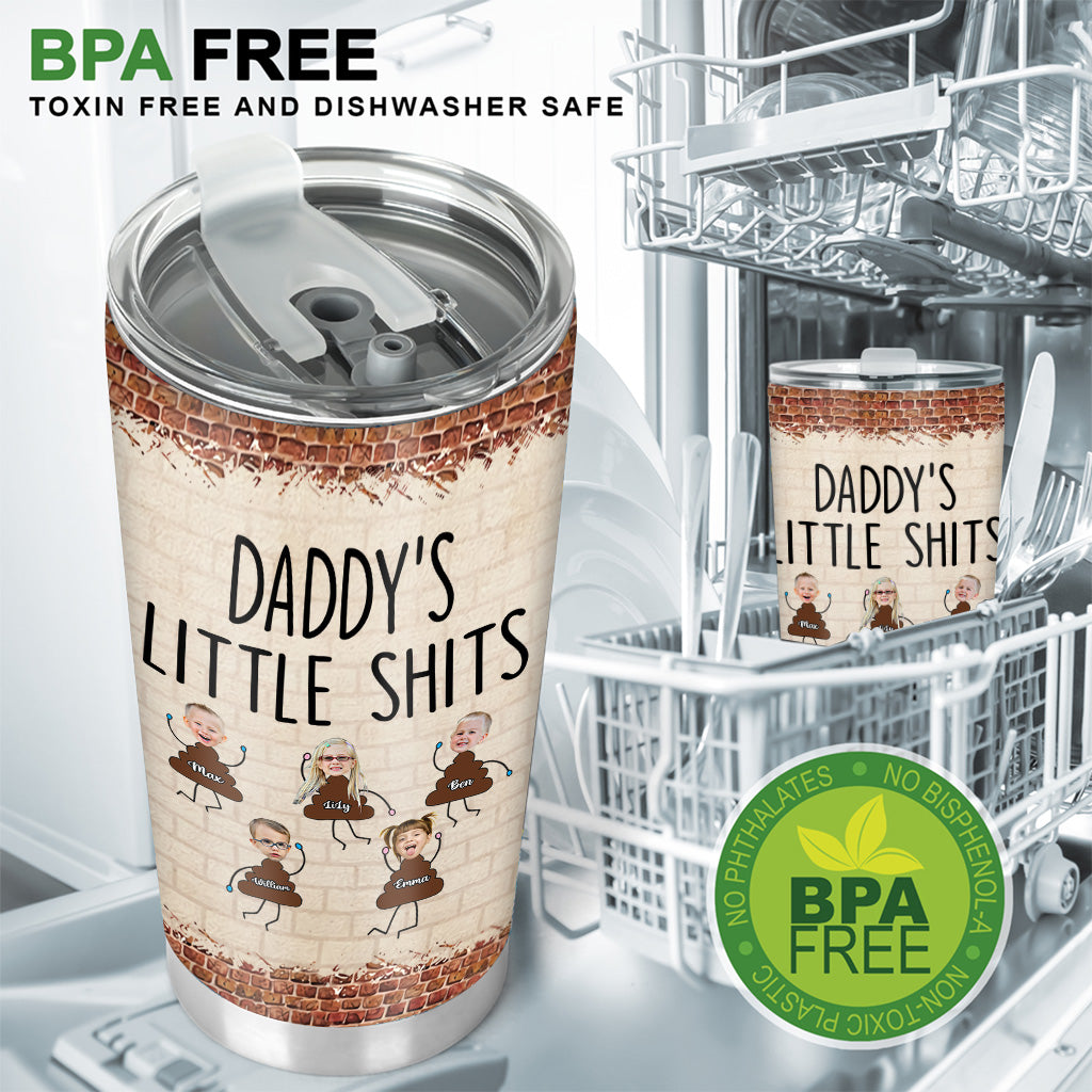 Daddy's Little Shits - Personalisierter Vatertags-Trinkbecher