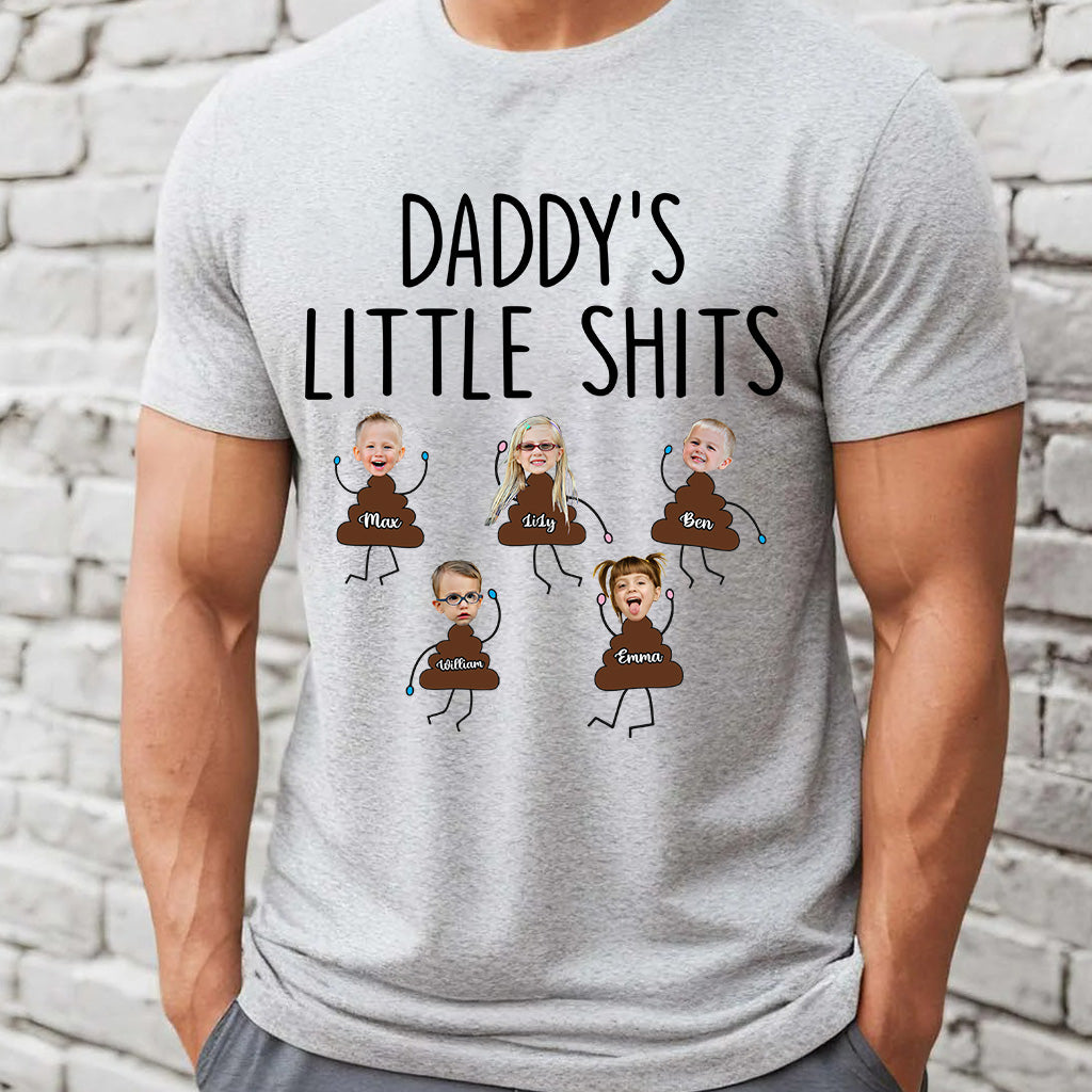 Daddy's Little Shits – Personalisiertes Vatertags-T-Shirt und Hoodie