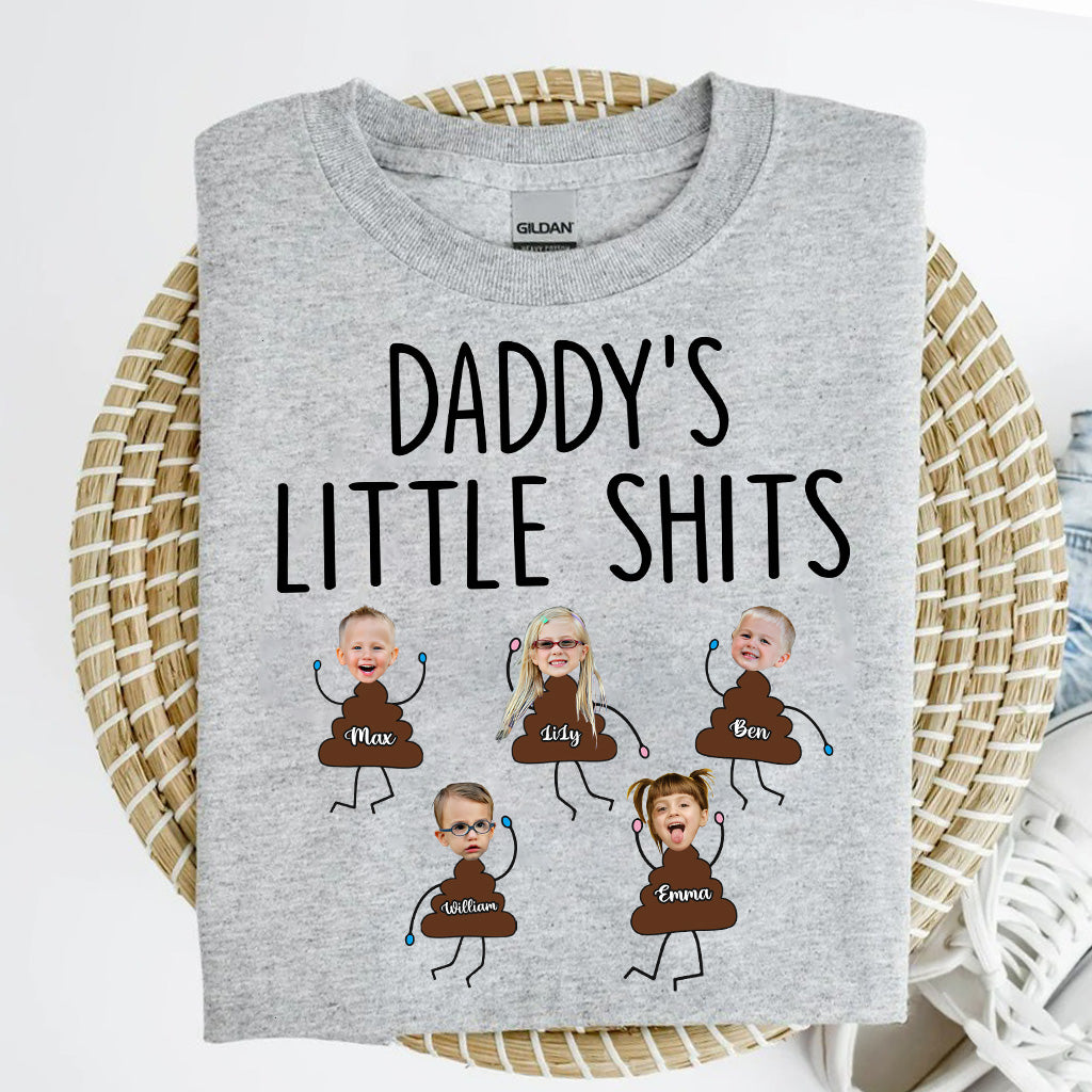 Daddy's Little Shits – Personalisiertes Vatertags-T-Shirt und Hoodie