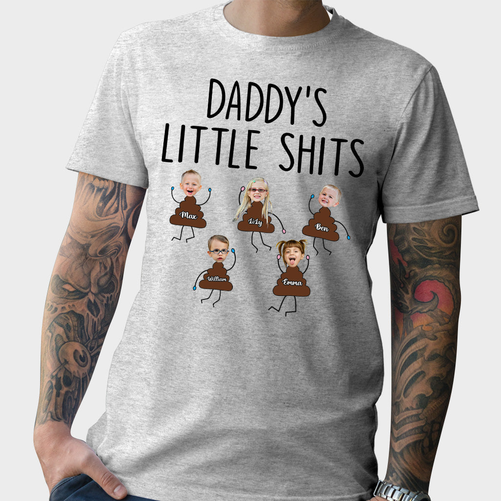 Daddy's Little Shits – Personalisiertes Vatertags-T-Shirt und Hoodie
