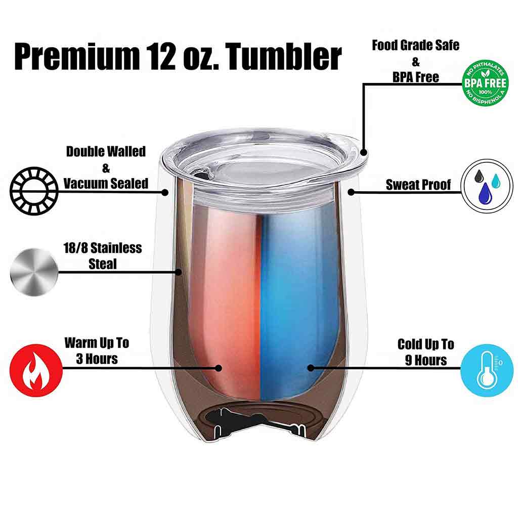 I Love You For Your Personality - Personalized Couple Wine Tumbler