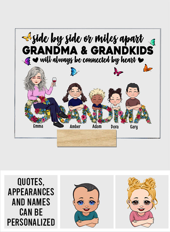 Mutter und Kinder – beste Freunde für immer – Personalisierte transparente Acrylplakette zum Muttertag