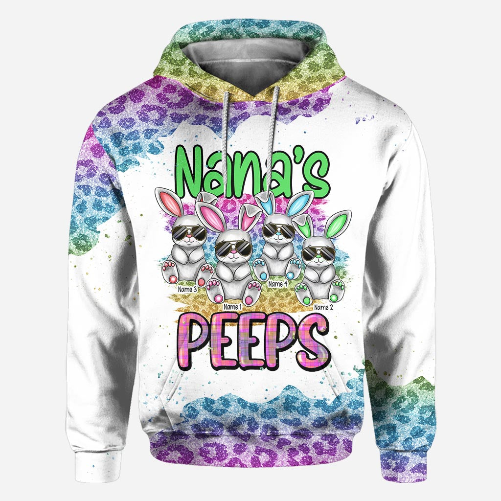 Grandma's Peeps - Personalized Mother's Day Easter Day Grandma All Over T-shirt and Hoodie