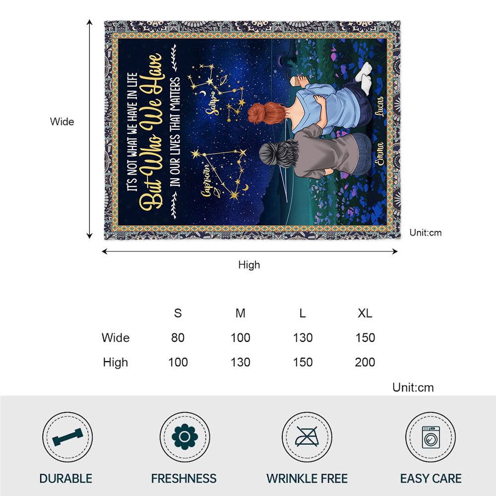 Es ist nicht das, was wir im Leben haben – personalisierte Freundschaftsdecke