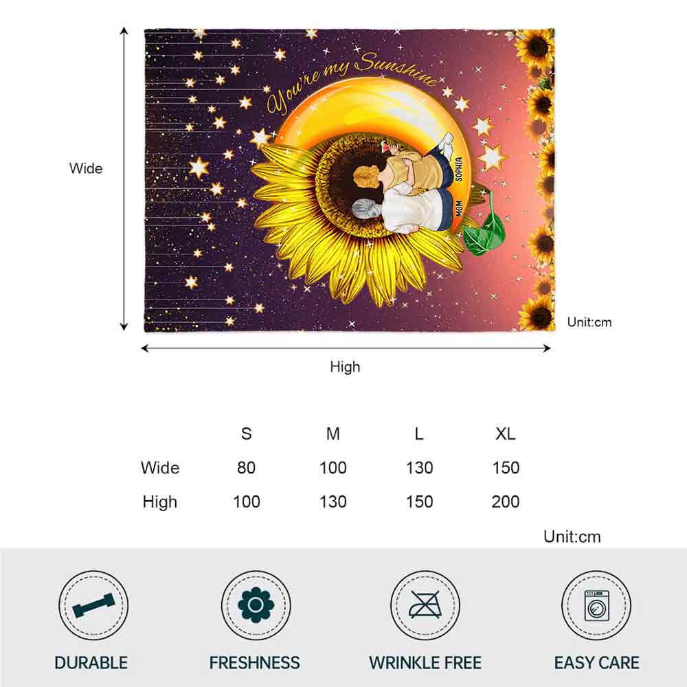 Du bist mein Sonnenschein – Personalisierte Muttertagsdecke