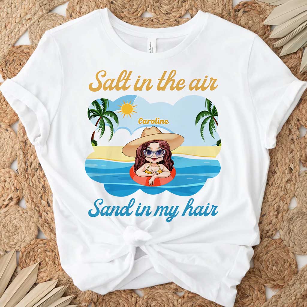 Salz in der Luft, Sand in meinen Haaren – Personalisiertes T-Shirt und Hoodie für Meeresliebhaber