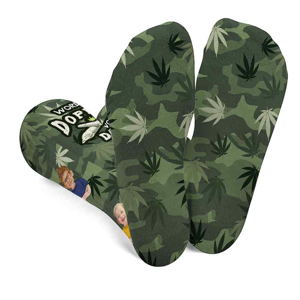 Der coolste Papa der Welt – personalisierte Weed-Socken