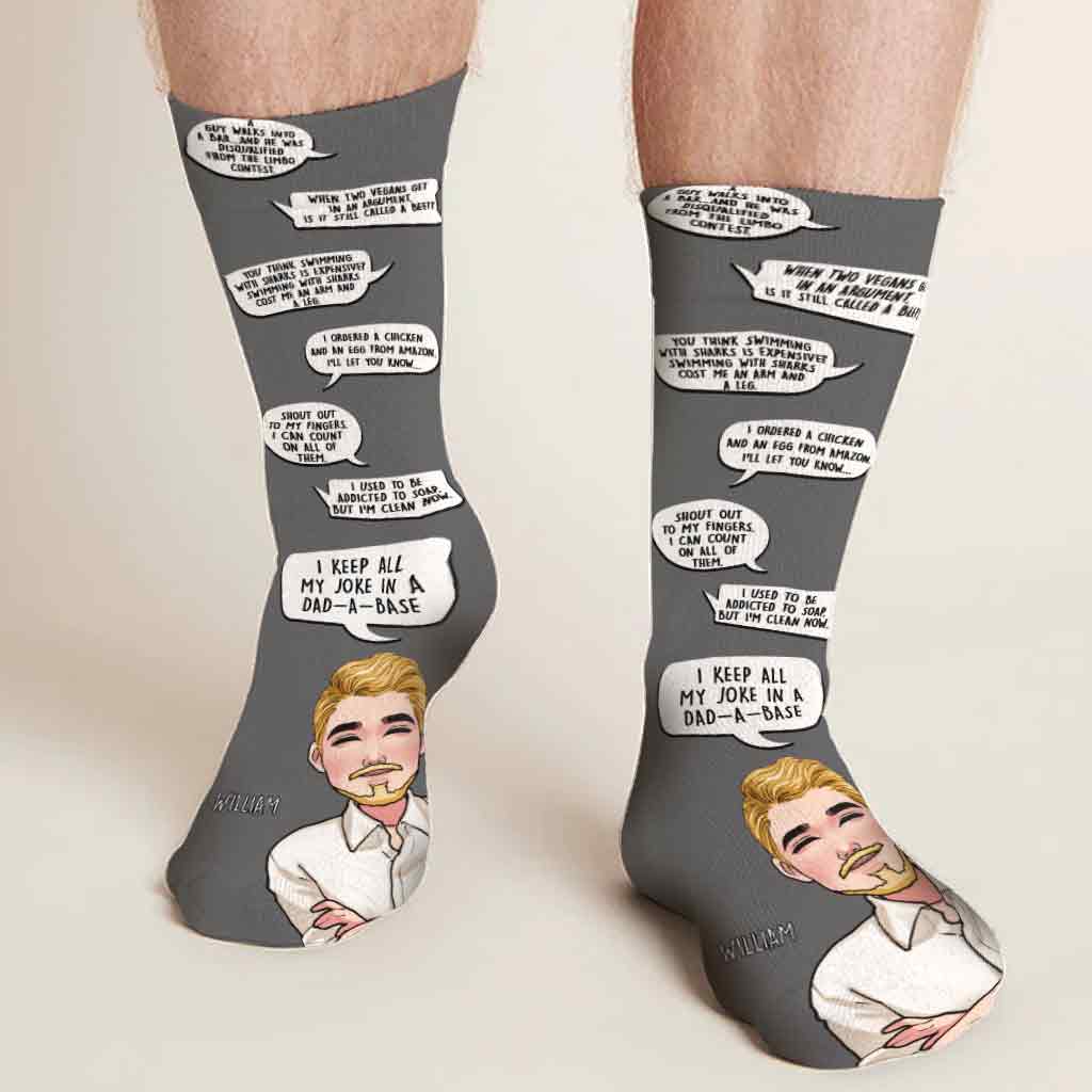 Ich bewahre alle meine Vaterwitze auf – personalisierte Socken für Väter