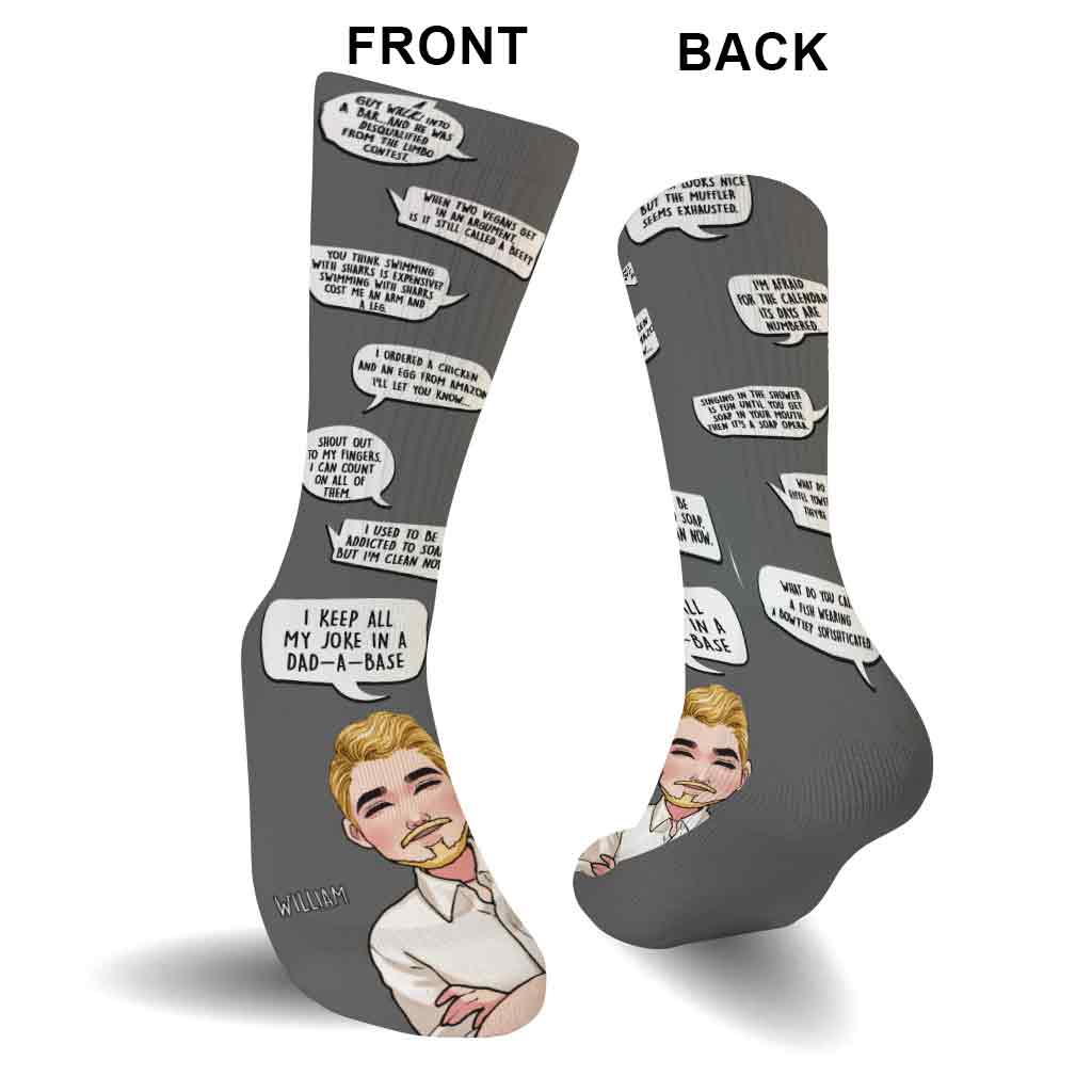 Ich bewahre alle meine Vaterwitze auf – personalisierte Socken für Väter