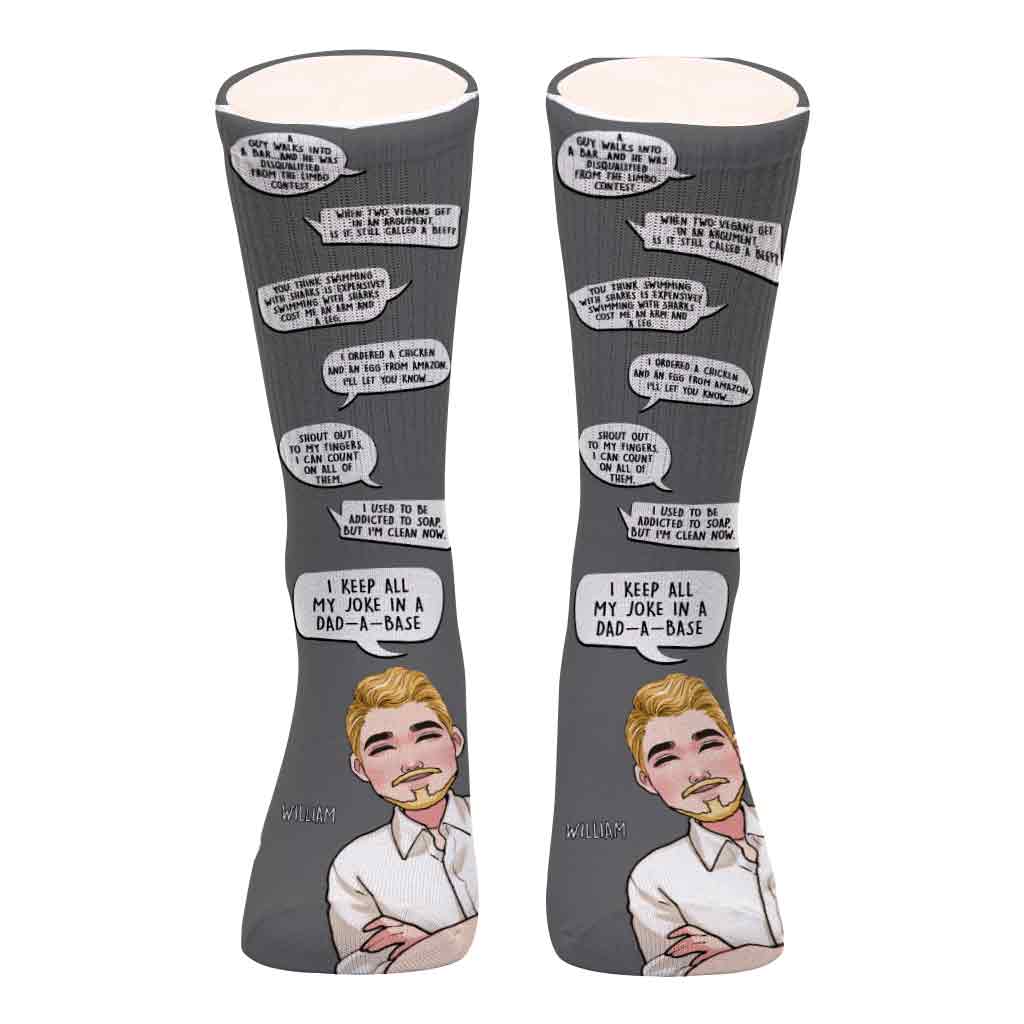 Ich bewahre alle meine Vaterwitze auf – personalisierte Socken für Väter