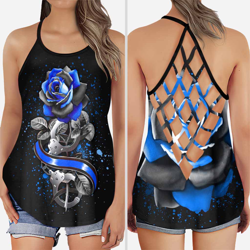 Blue Rose - Tanktop mit Polizeikreuz