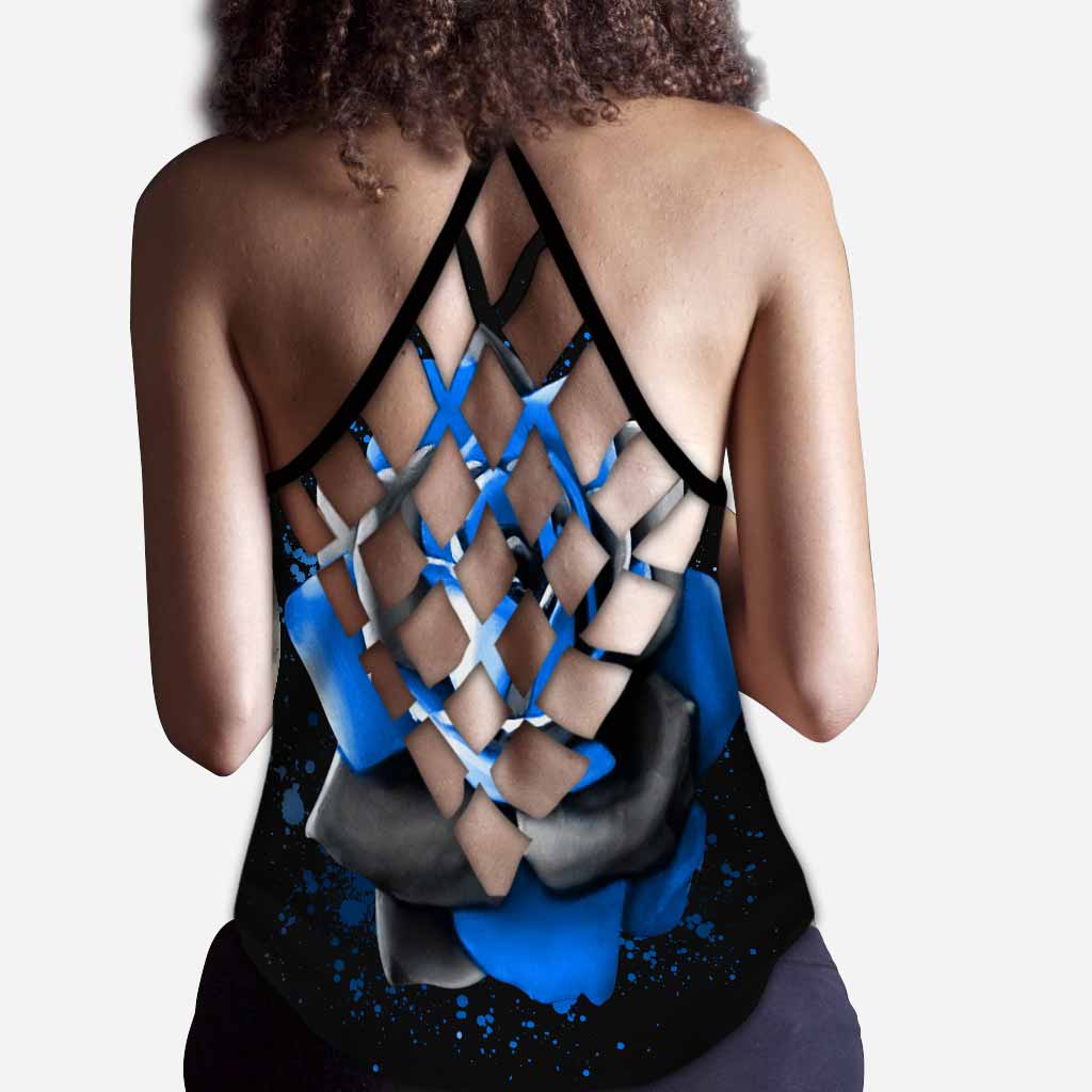 Blue Rose - Tanktop mit Polizeikreuz