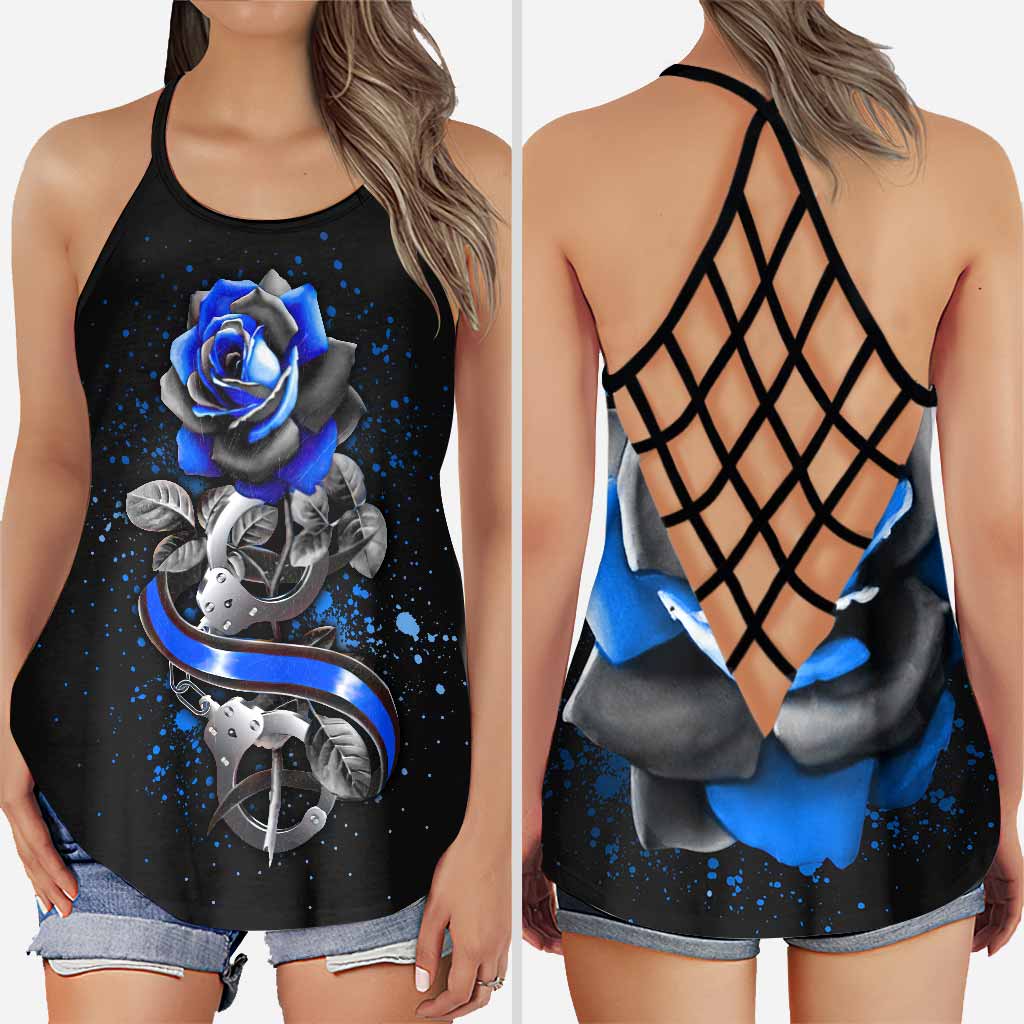Blue Rose - Tanktop mit Polizeikreuz