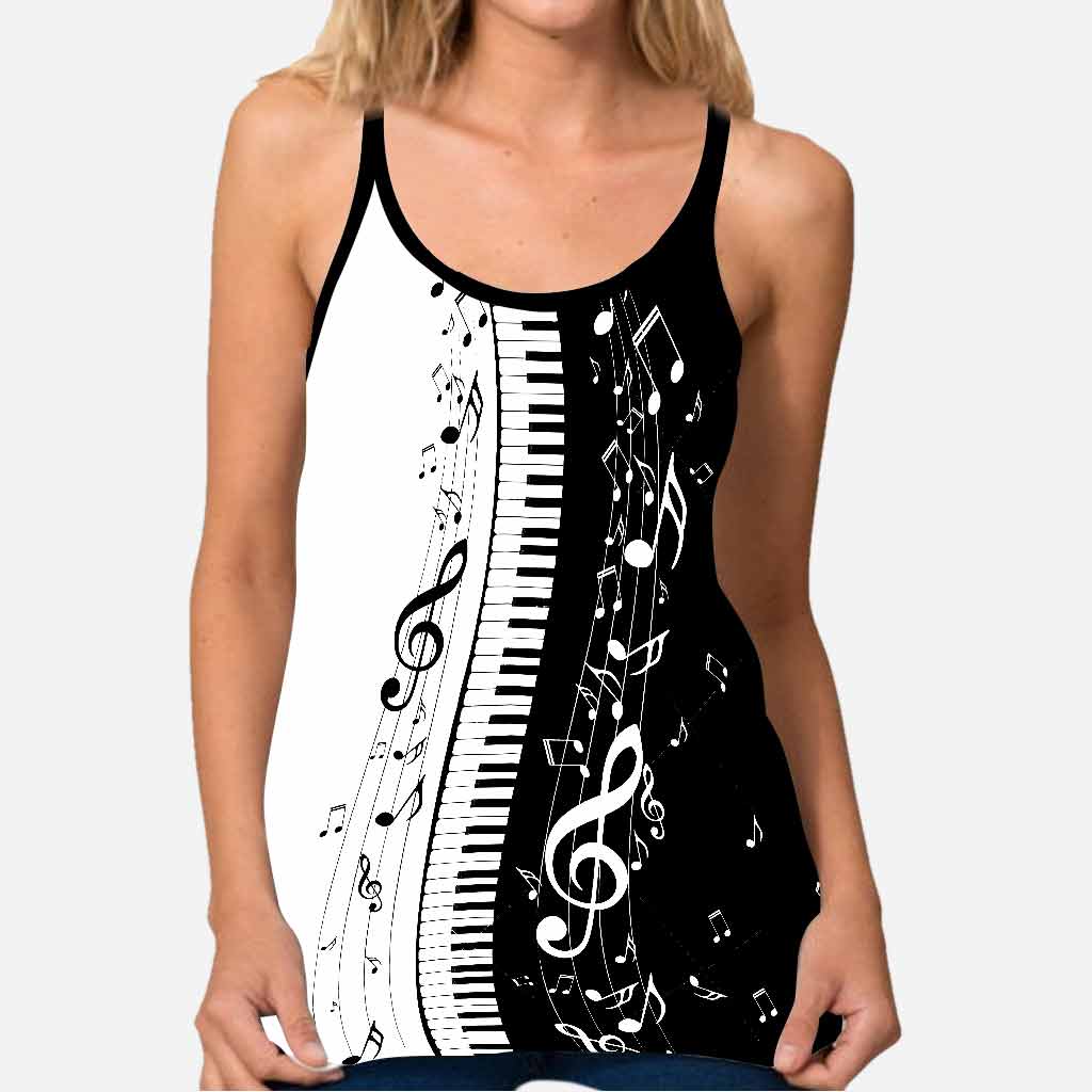 Love Music - Piano Cross Tanktop