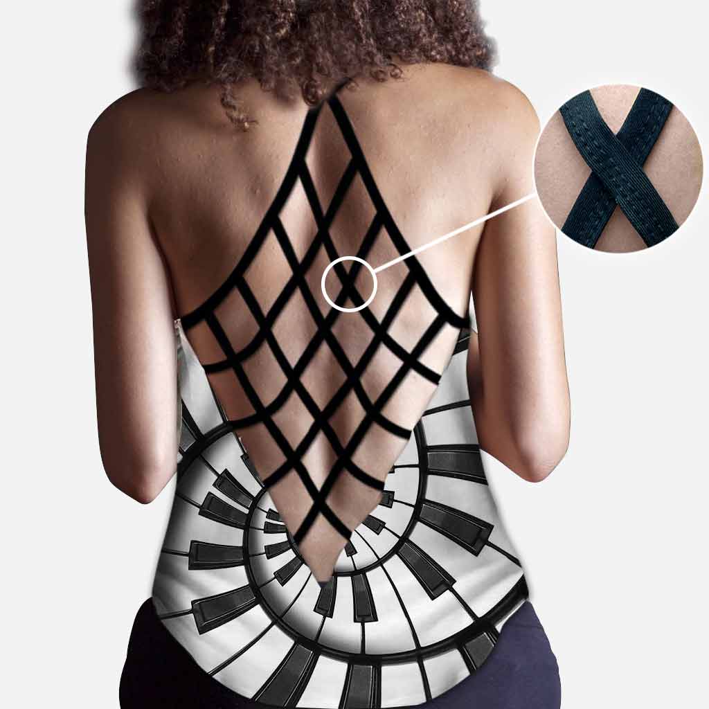Love Music - Piano Cross Tanktop