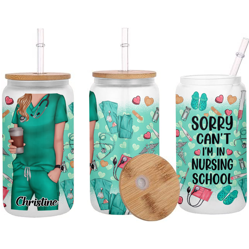 Tut mir leid, geht nicht, ich bin in der Krankenpflegeausbildung – personalisiertes Pflege-Dosenglas