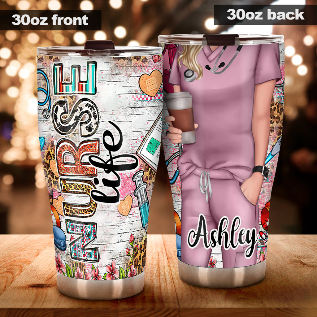 Western Nurse Pink Leopard - Personalized Nurse Tumbler