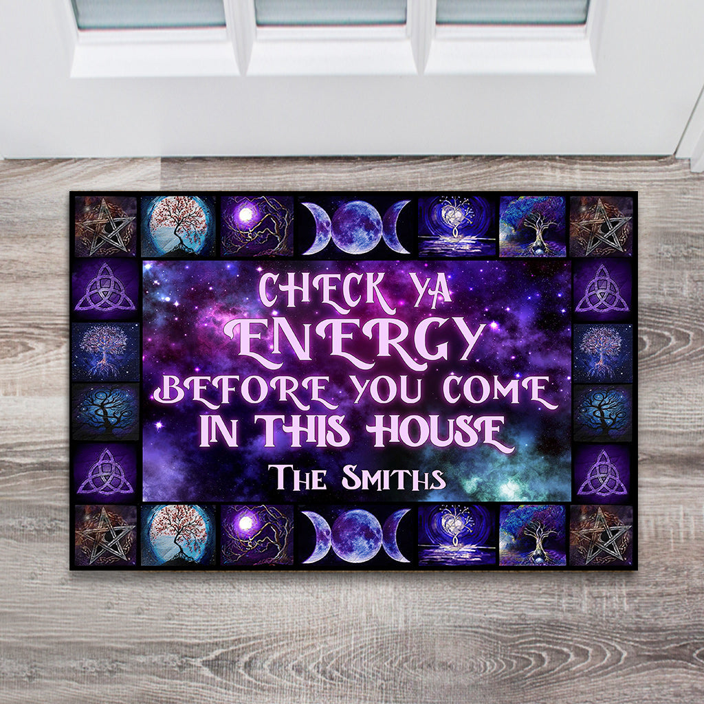 Check Ya Energy – Personalisierte Hexen-Fußmatte