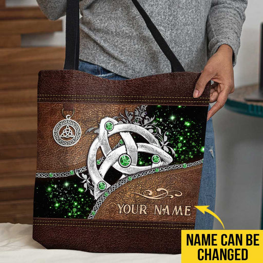 Celtic Knot Green - Irische personalisierte Tragetasche