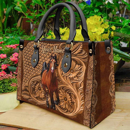 Horse Girl - Personalisierte Lederhandtasche