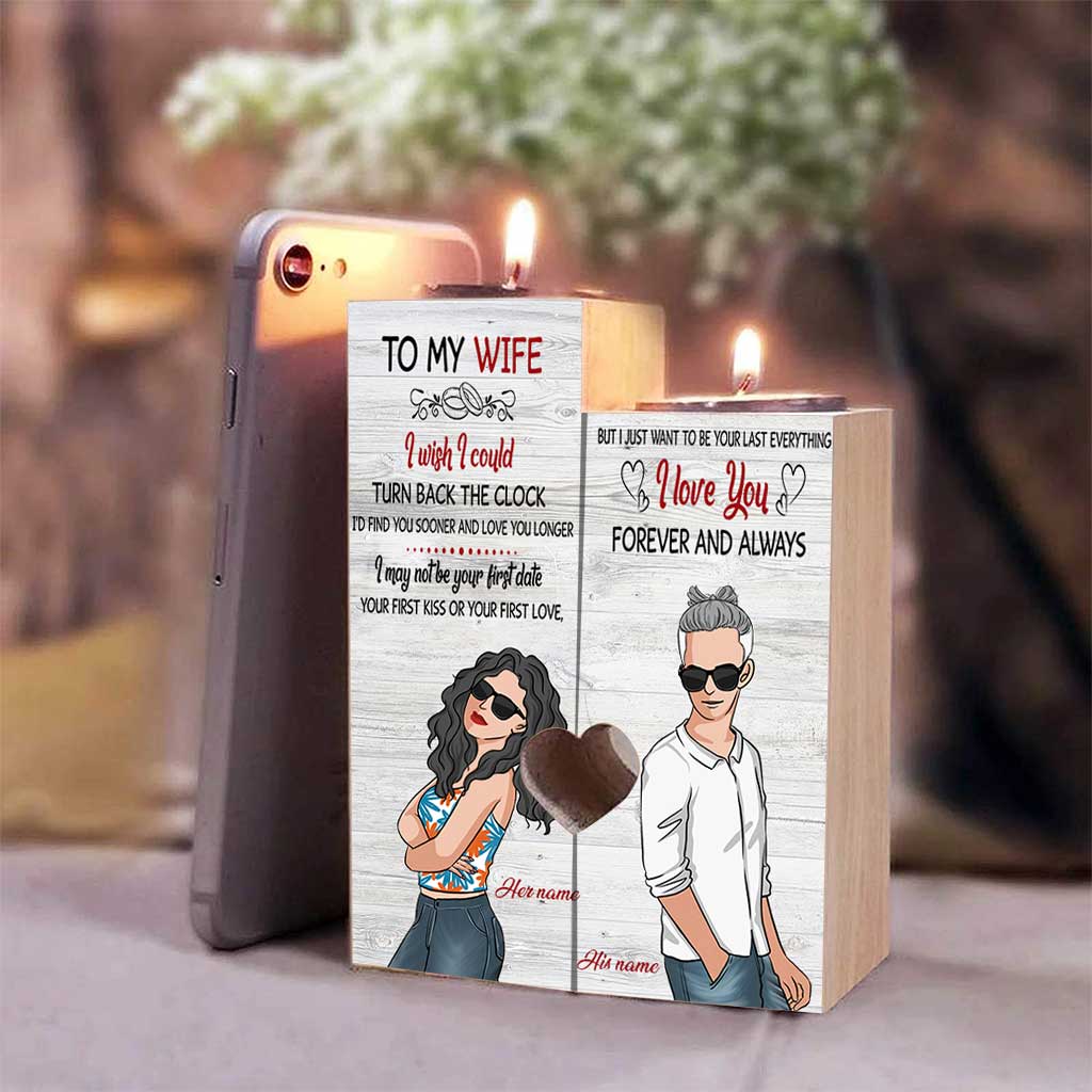 To My Wife - Personalized Couple Candle Holder