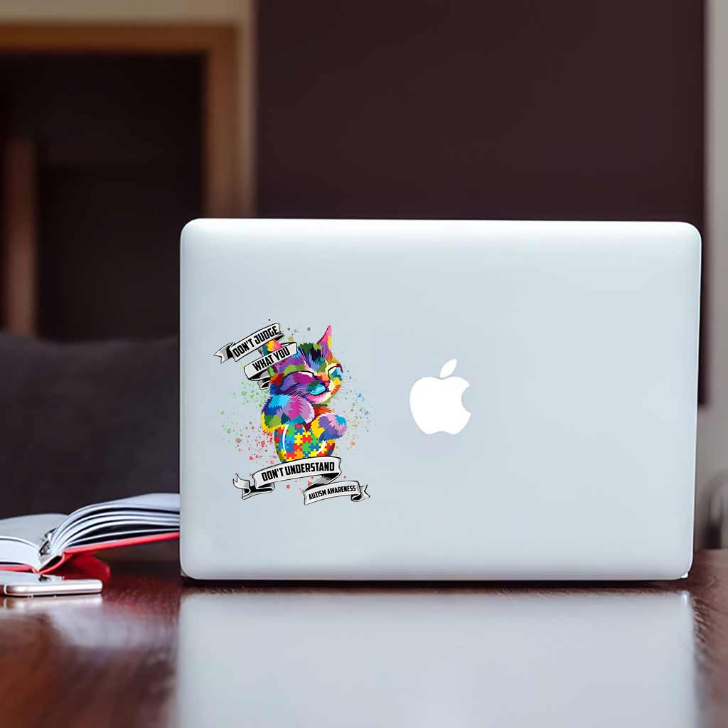 Urteile nicht über Dinge, die du nicht verstehst – Aufkleber zur Aufklärung über Autismus (Vollversion)