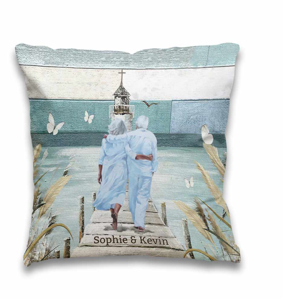 Ich liebe dich für immer und ewig – Personalisiertes Pärchenkissen