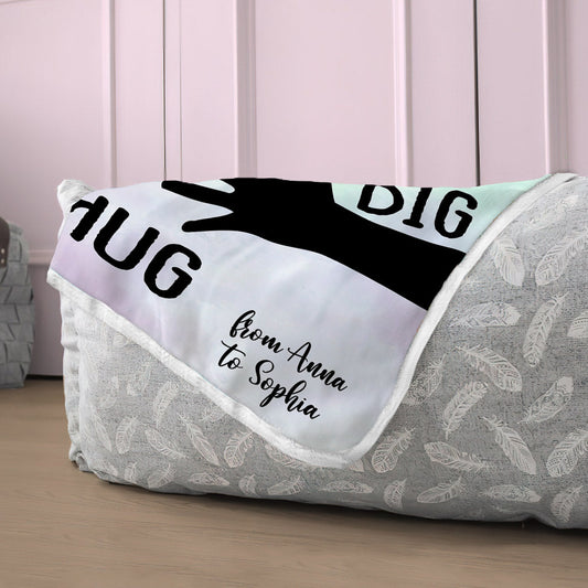 Ganz dicke Umarmung – personalisierte Beste-Freundin-Decke