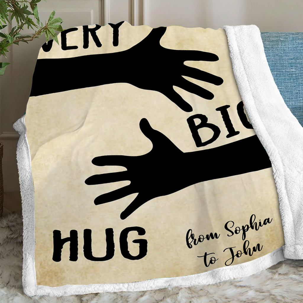 Very Big Hug - Personalized Couple Blanket