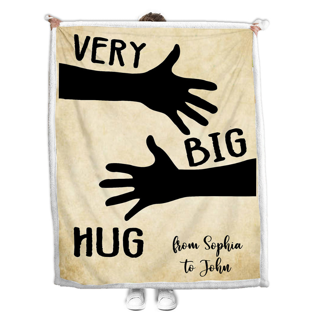 Very Big Hug - Personalized Couple Blanket